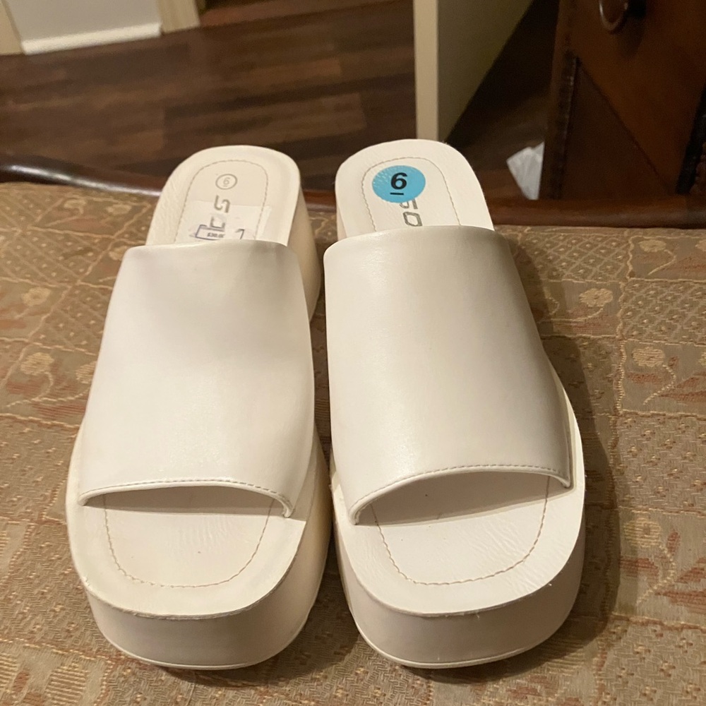 White sandals